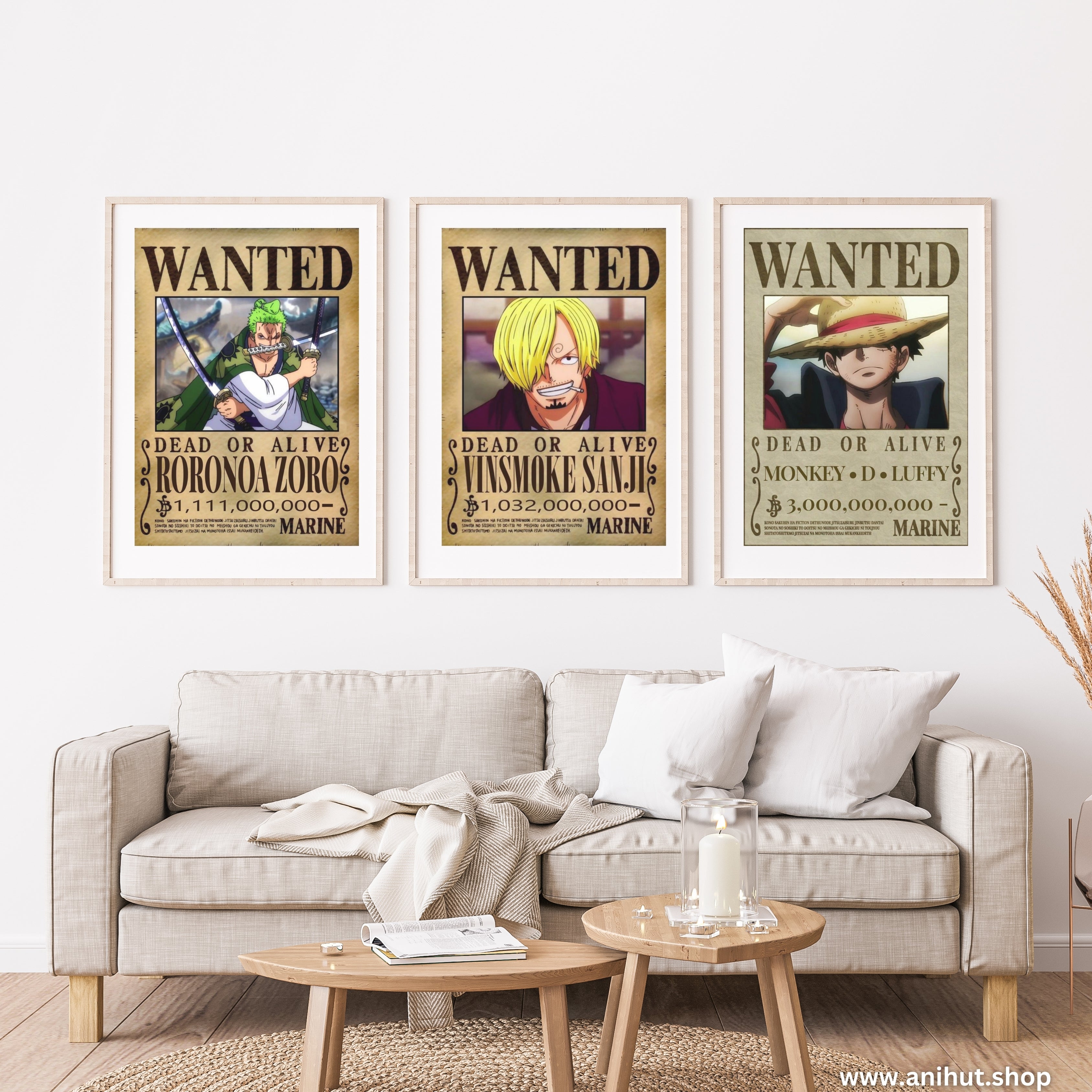 ONE PIECE : WANTED | Poster Frames HD Metal Print | (12 * 8 inch)