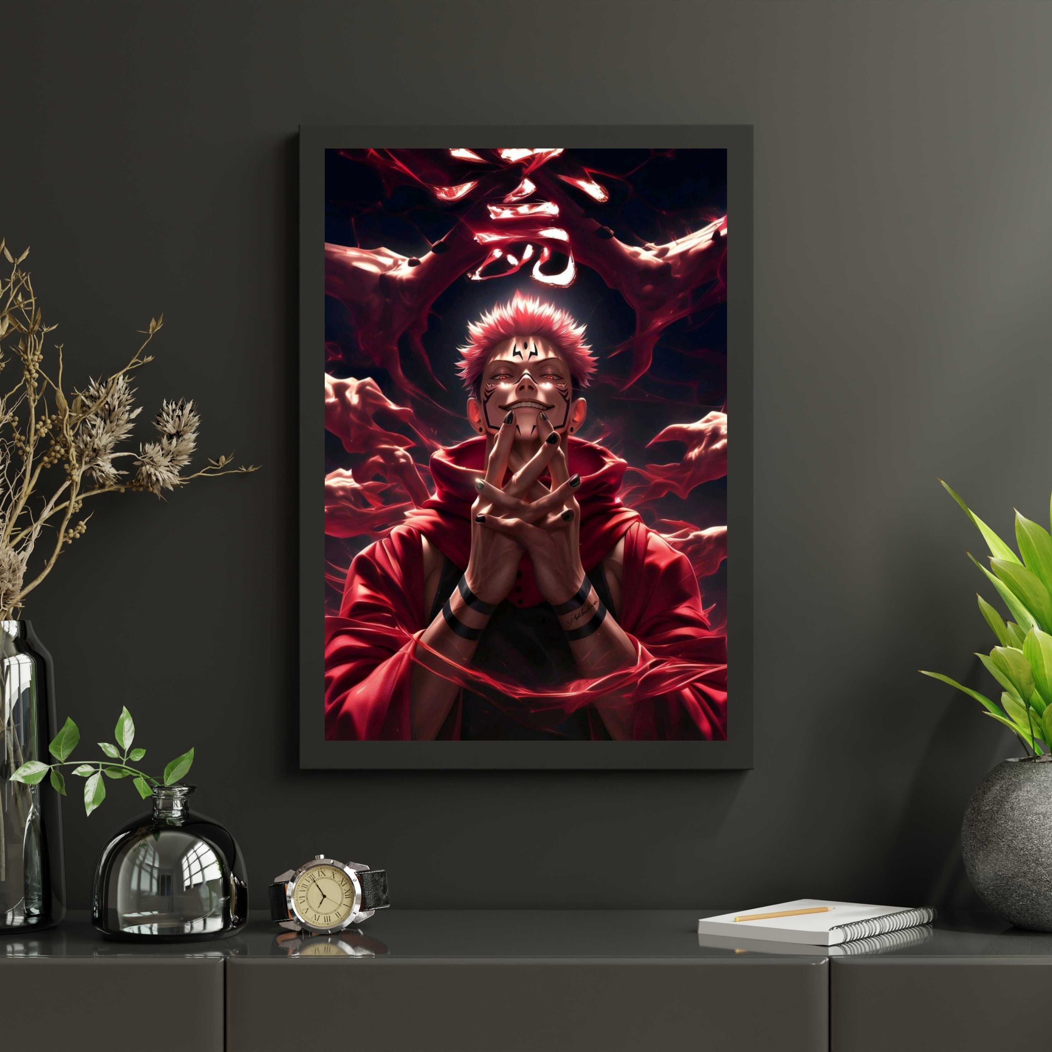 Ryomen Sukuna | Poster Frames HD Metal Print | A4 (12 * 8 inch)