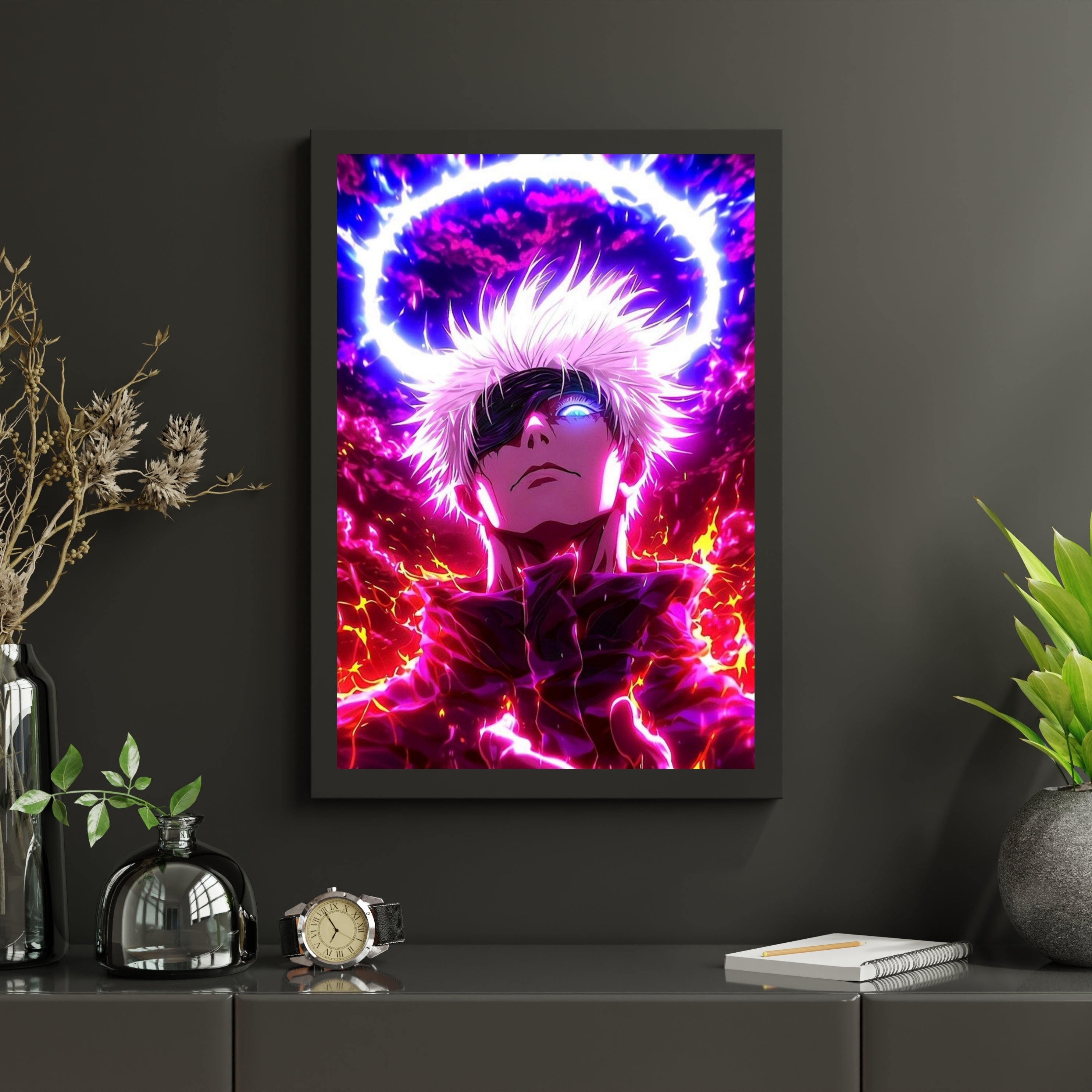 Satoru Gojo | Poster Frames HD Metal Print | A4 (12 * 8 inch)