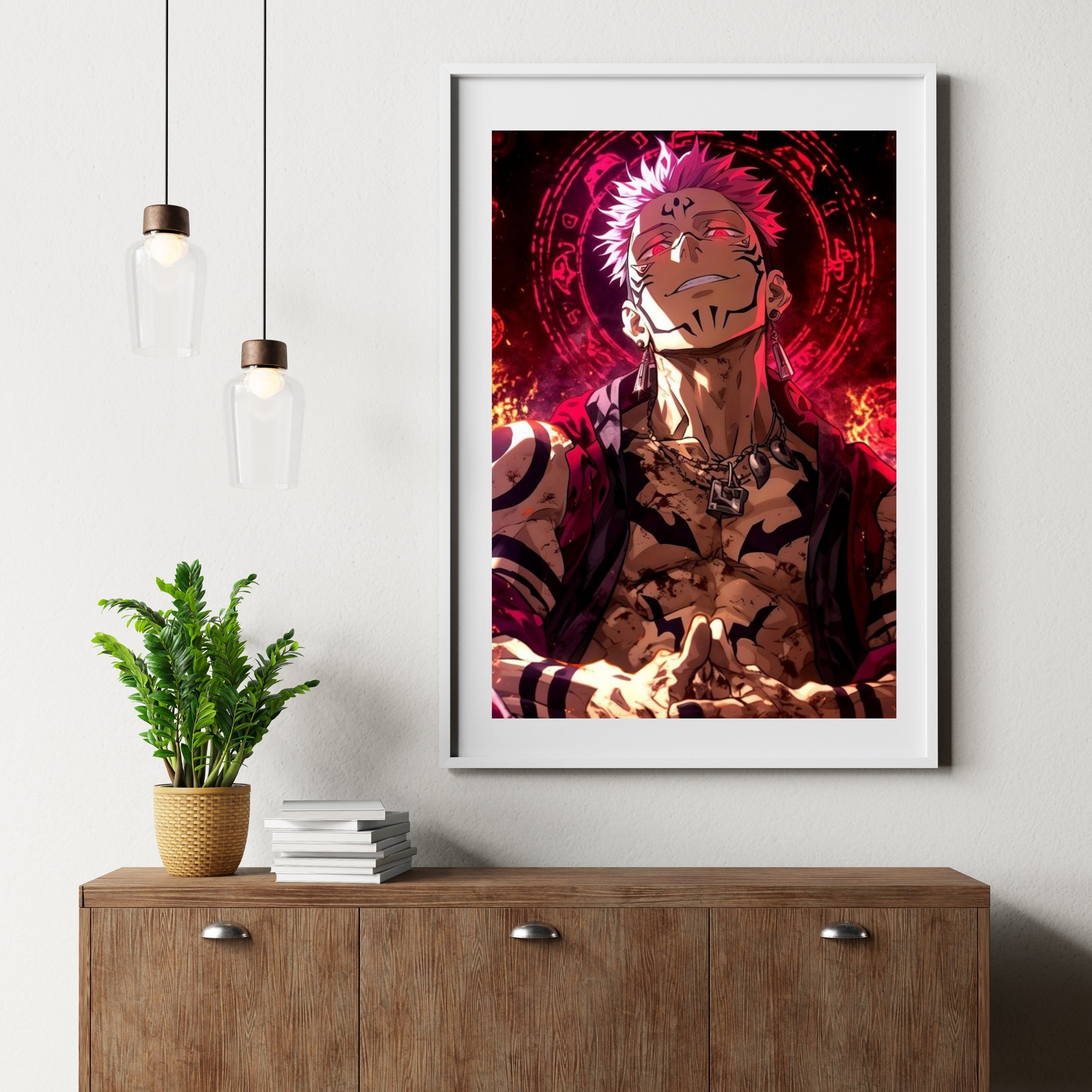 Ryomen Sukuna | Poster Frames HD Metal Print | A4 (12 * 8 inch)