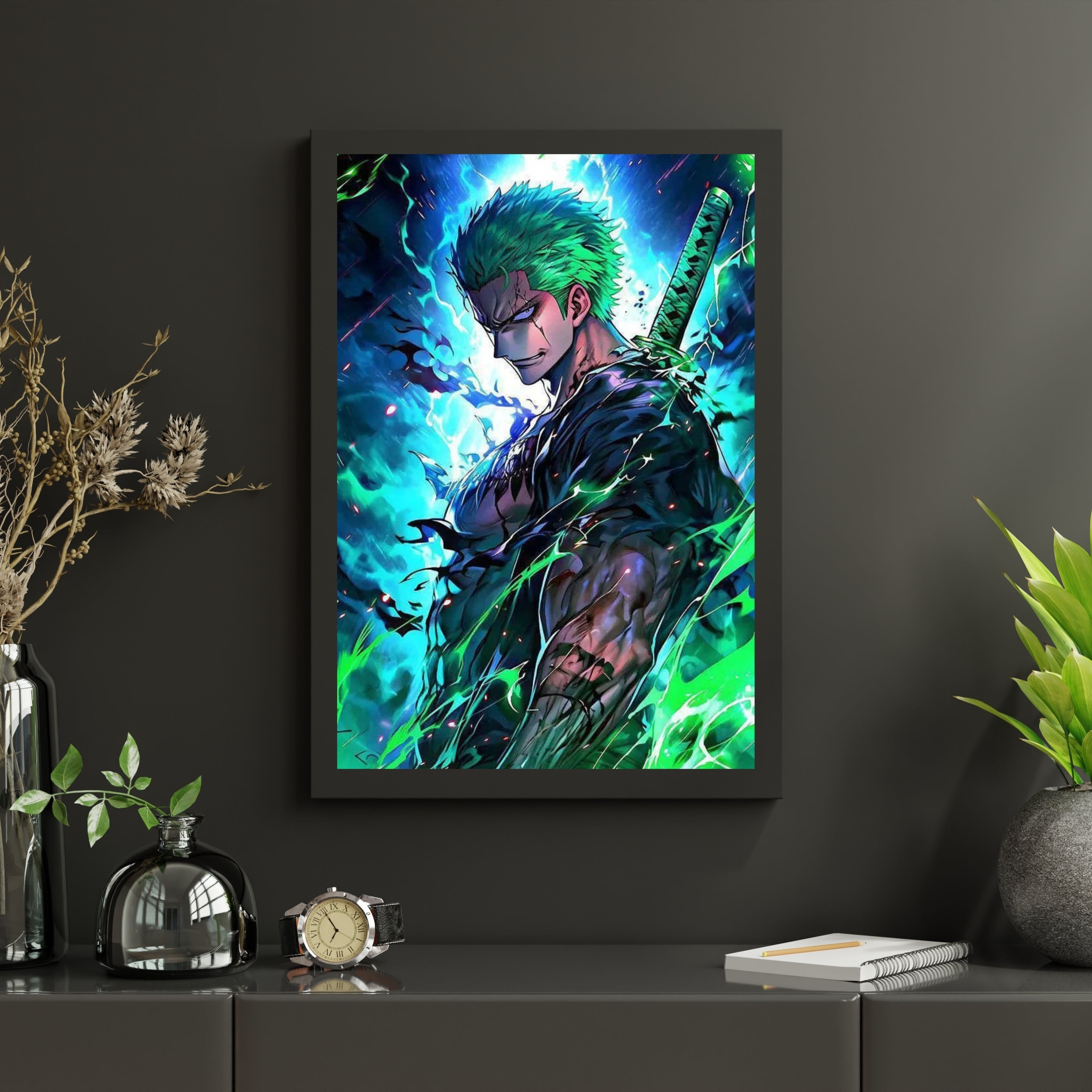 Roronoa Zoro | Poster Frames HD Metal Print | A4 (12 * 8 inch)