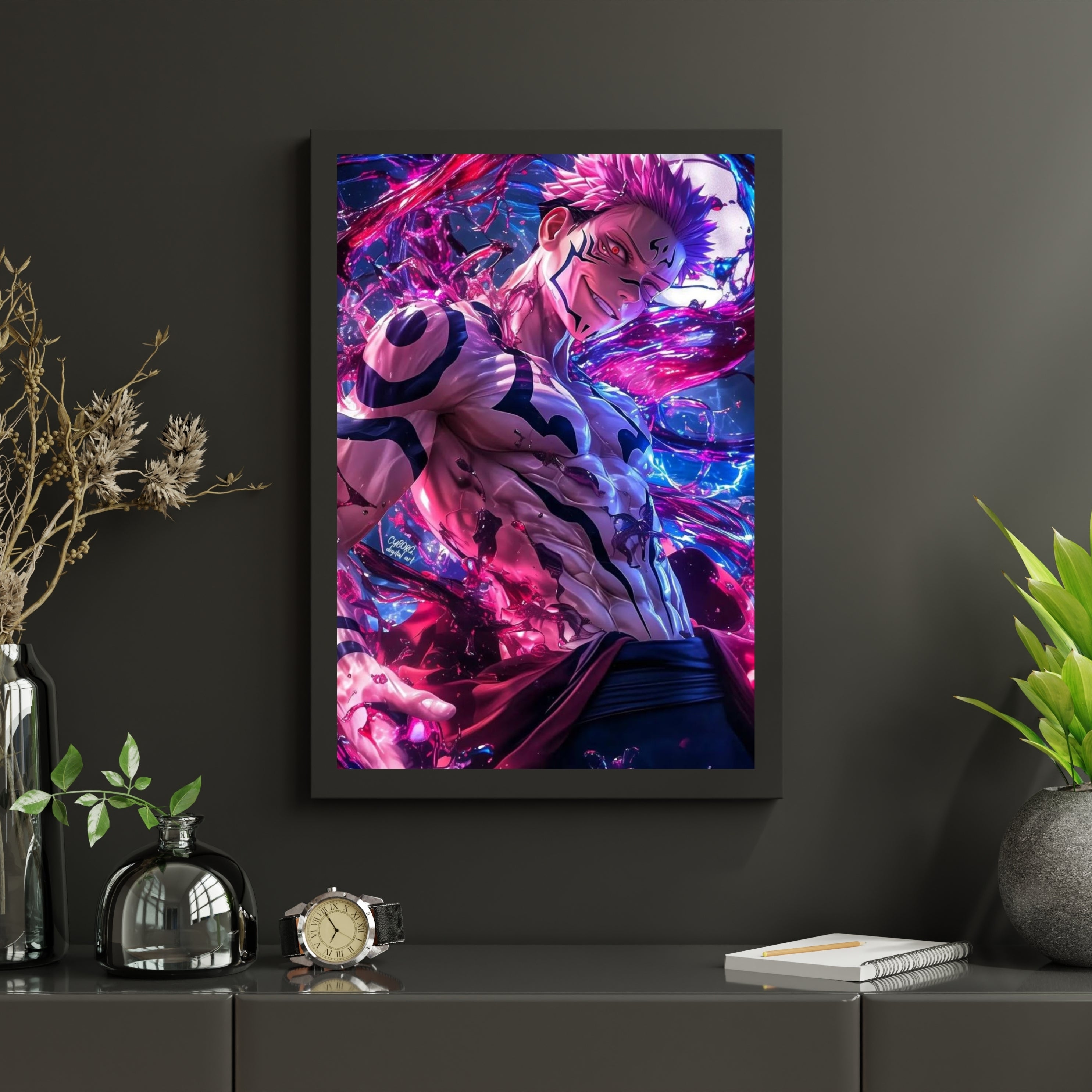 Ryomen Sukuna | Poster Frames HD Metal Print | A4 (12 * 8 inch)