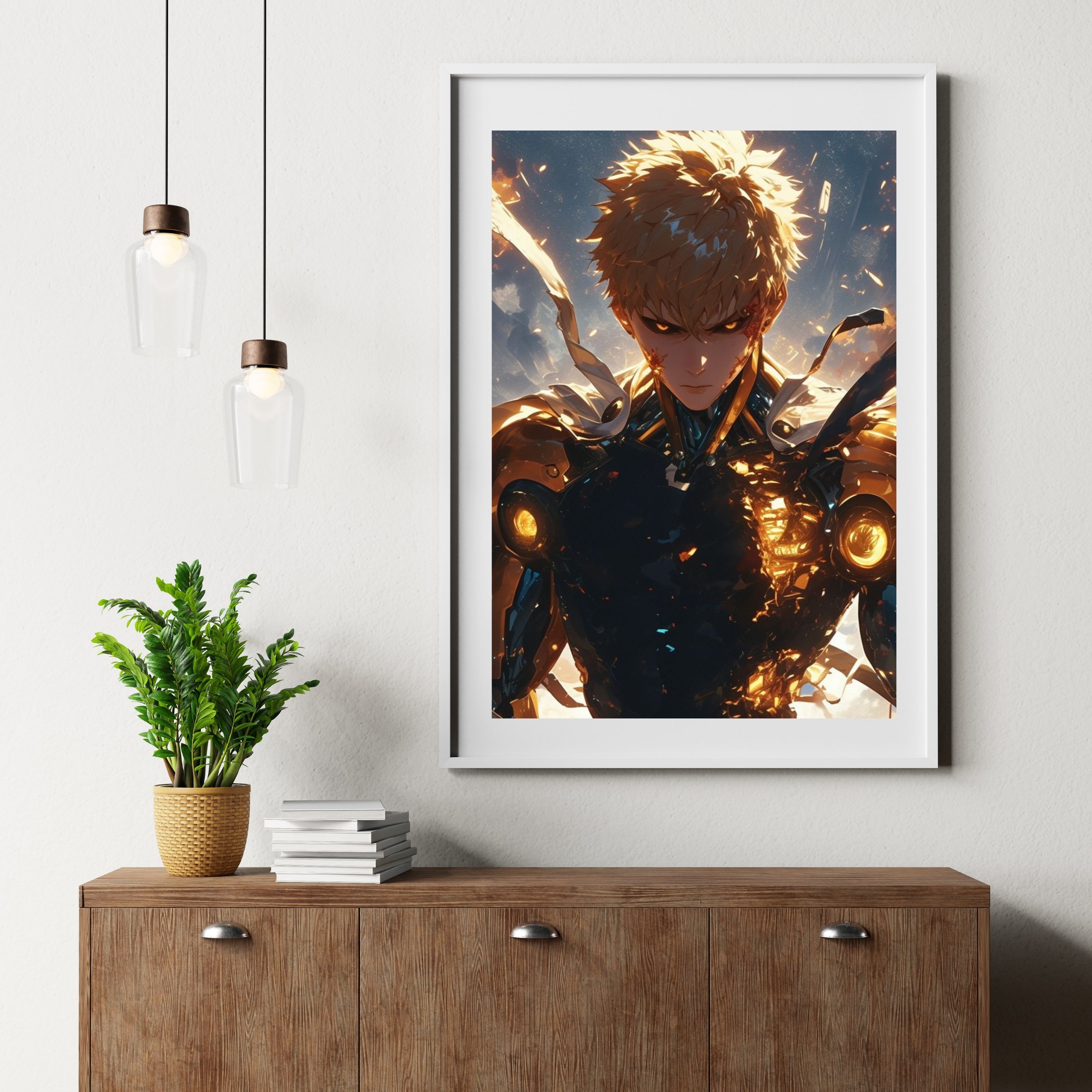 Genos (One-Punch Man) | Poster Frames HD Metal Print | A4 (12 * 8 inch)