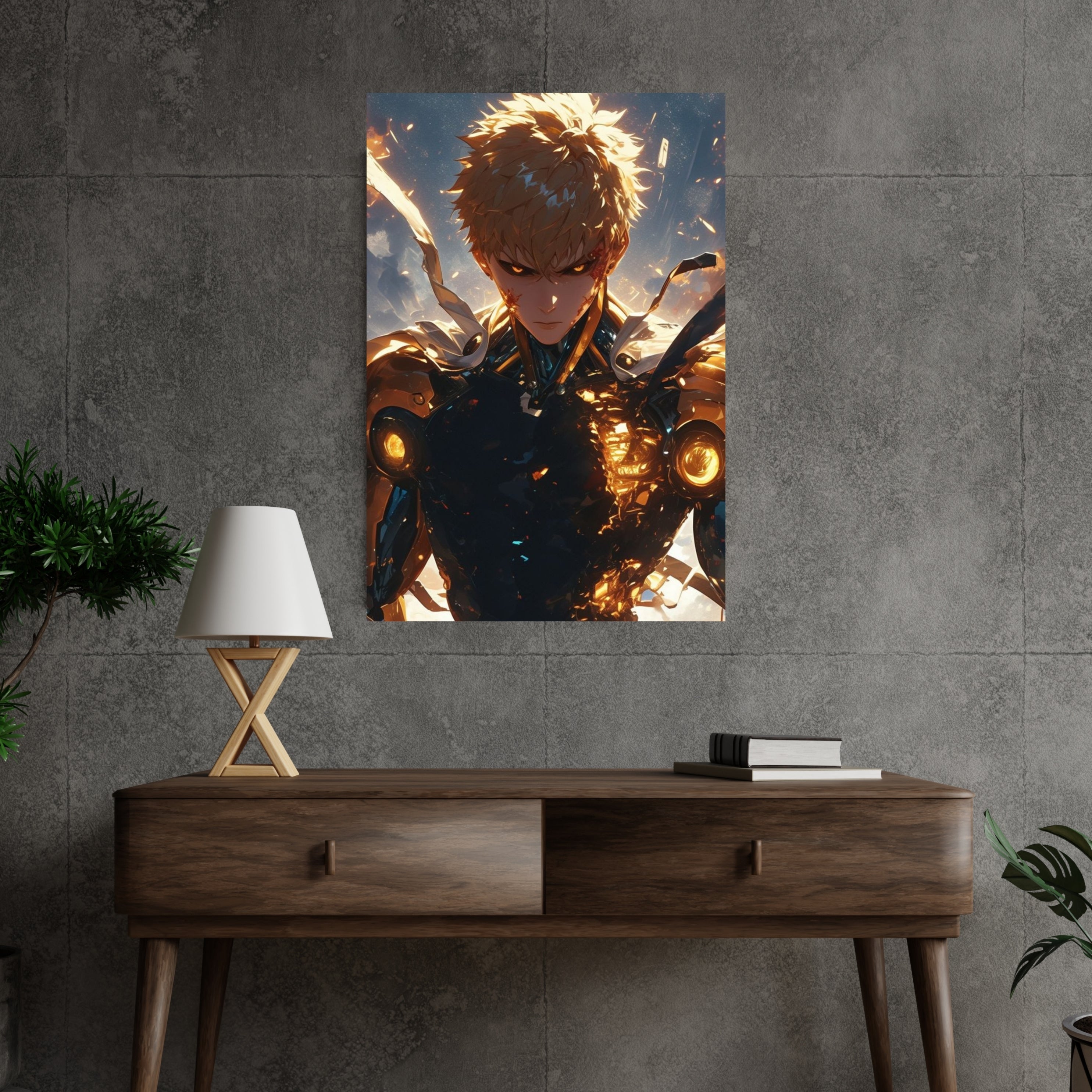 Genos (One-Punch Man) | Poster Frames HD Metal Print | A4 (12 * 8 inch)