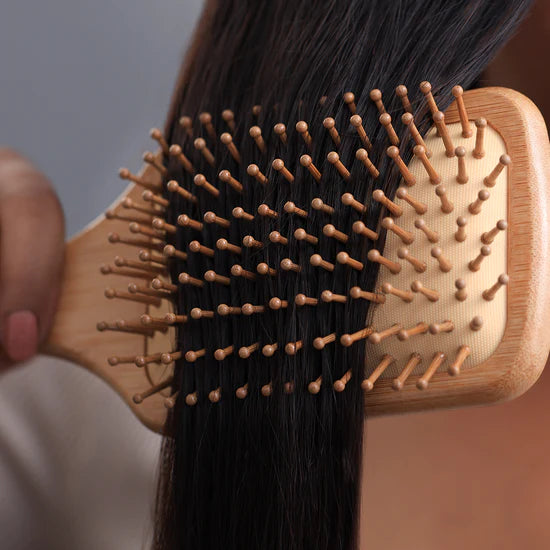 Bamboo Paddle Hairbrush 100% Natural