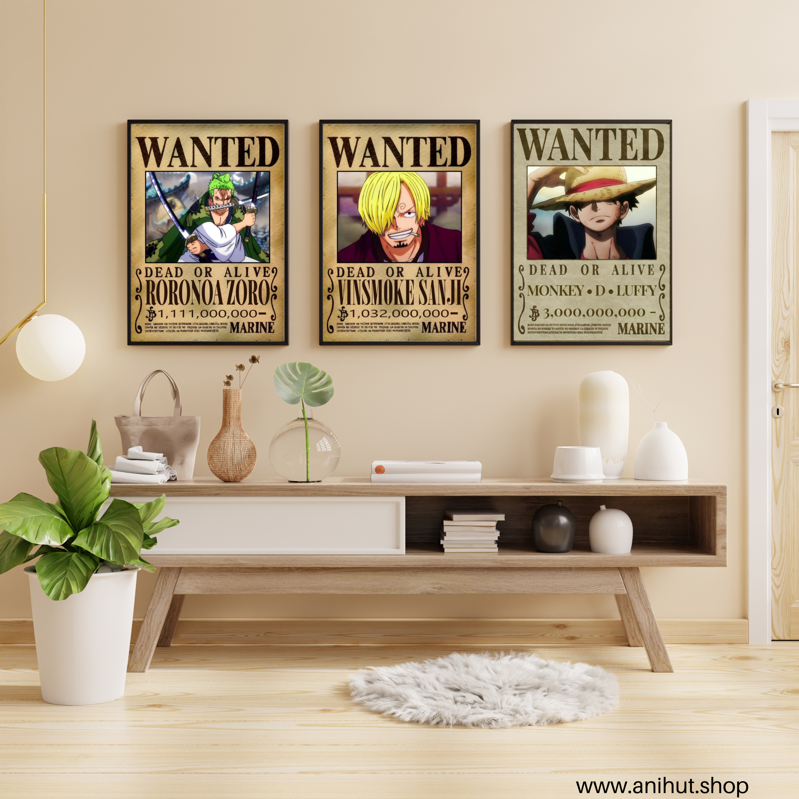 ONE PIECE : WANTED | Poster Frames HD Metal Print | (12 * 8 inch)
