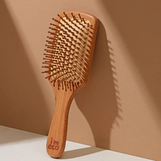 Bamboo Paddle Hairbrush 100% Natural