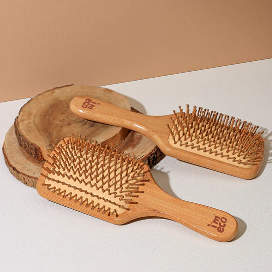 Bamboo Paddle Hairbrush 100% Natural