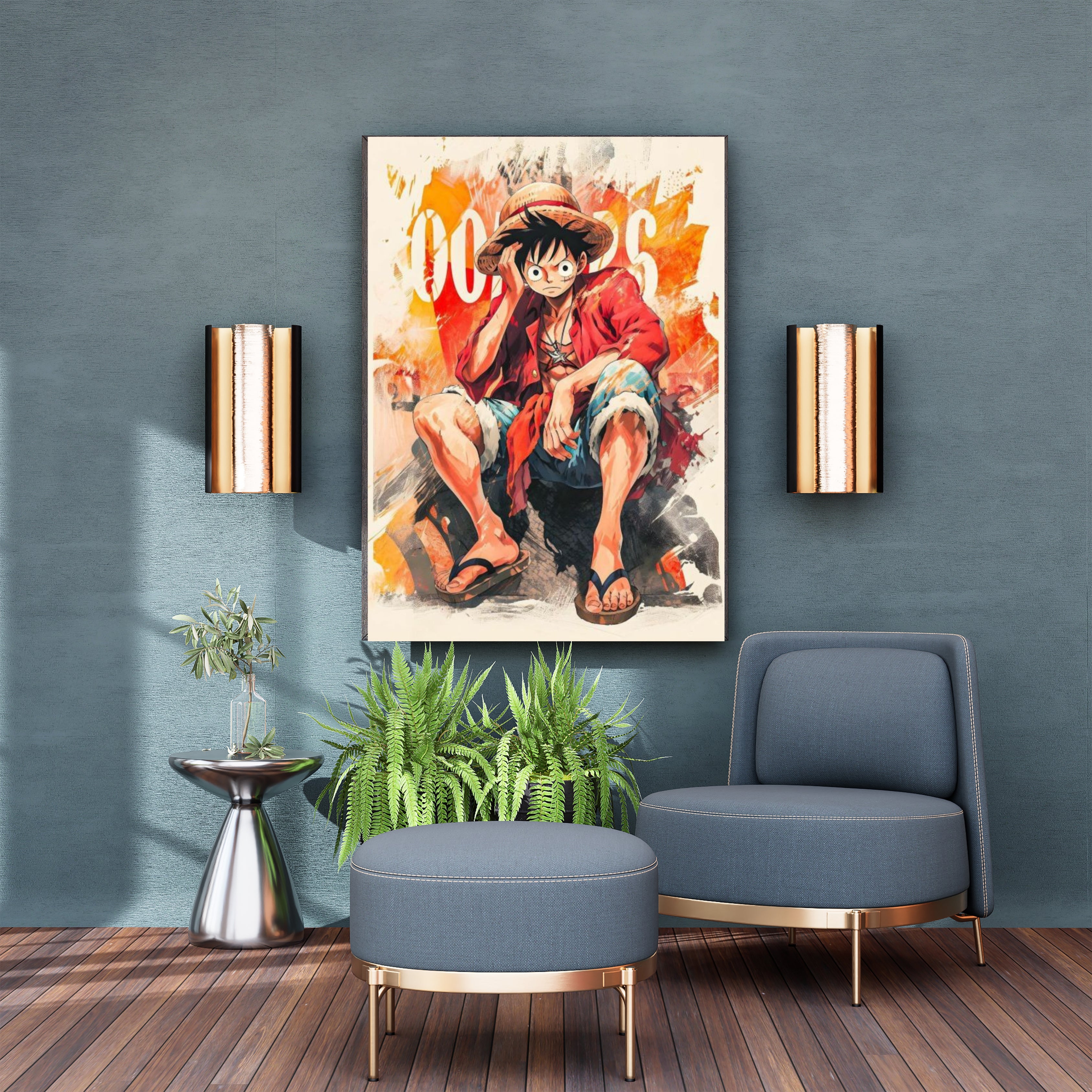 One Piece Anime | Poster Frames HD Metal Print | (12 * 8 inch)