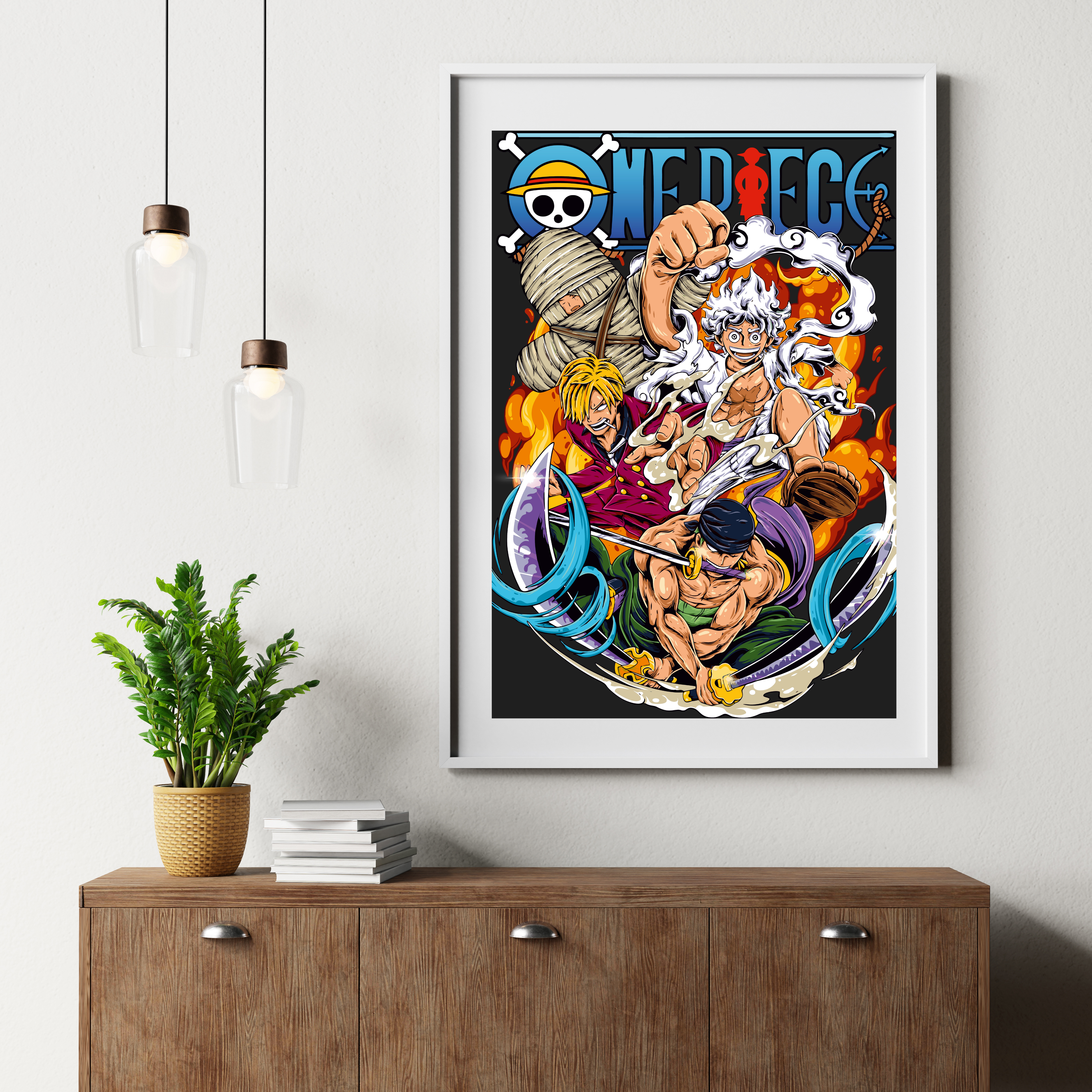 One Piece Anime | Poster Frames HD Metal Print | A4 (12 * 8 inch)
