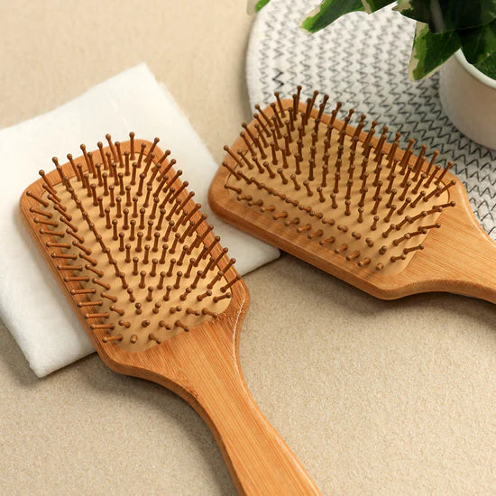Bamboo Paddle Hairbrush 100% Natural