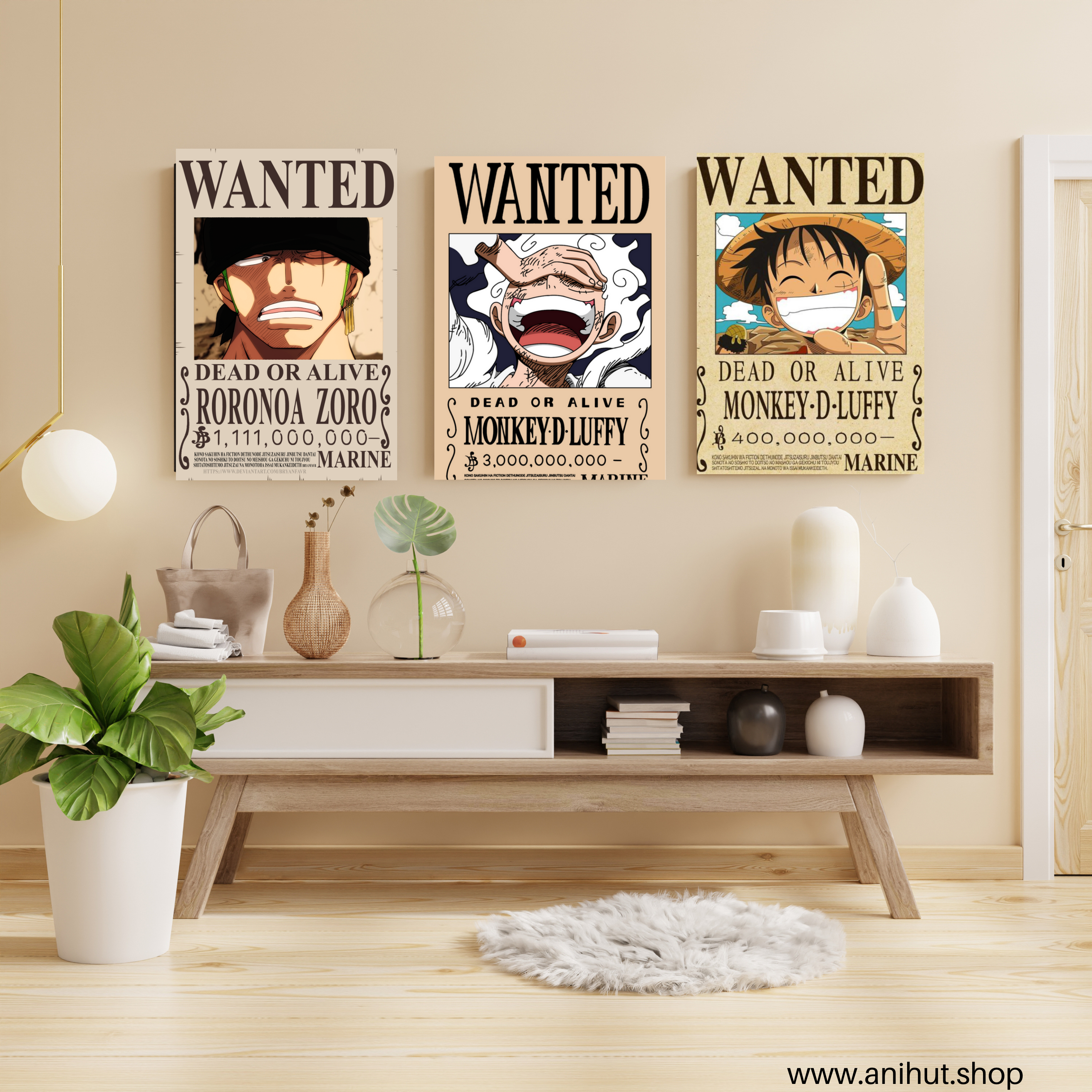 ONE PIECE : WANTED | Poster Frames HD Metal Print | A4(12 * 8 inch)